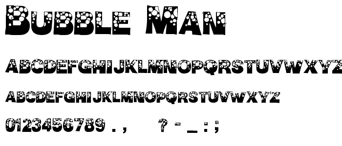 Bubble Man font
